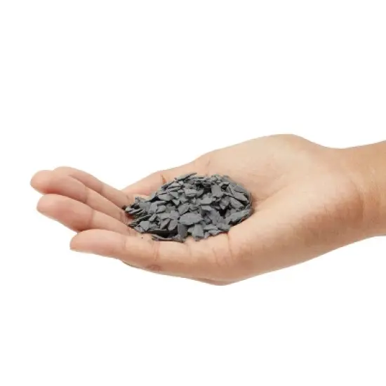 Bright Creations 2lb Natural Slate Rocks for Aquarium, Fairy Mini Garden, Reptile Enclosure, 0.4-0.75 in, Grey image {3}