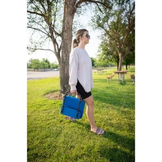 Stansport Steel Frame Foldable Coliseum Seat - Blue image {6}