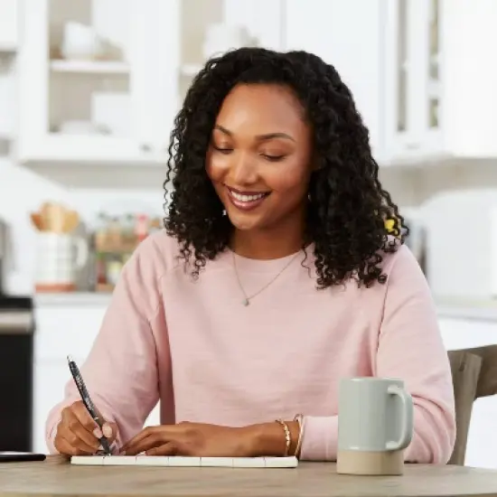 Sharpie 8pk S-Gel Pens Black 0.7mm Medium Tip Black Ink: School Supplies, Retractable, Contoured Rubber Grip, Pocket Clip image {5}