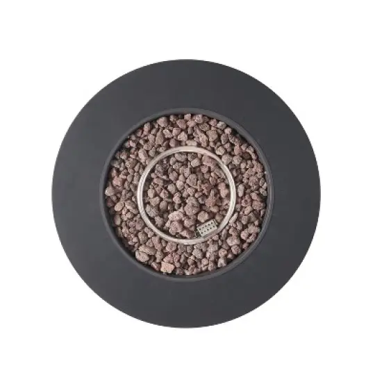 GDFStudio Jasmine Outdoor 40,000 BTU Circular Iron Fire Pit Table image {4}