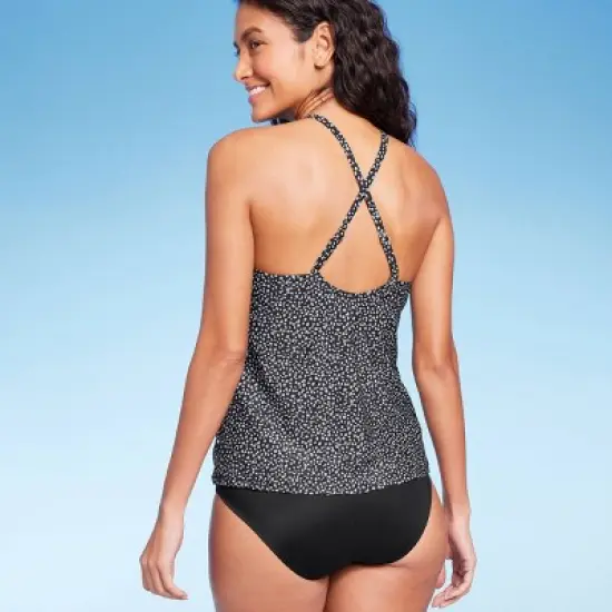 Women's High Neck Tankini Top - Kona Sol&trade; Black image {1}