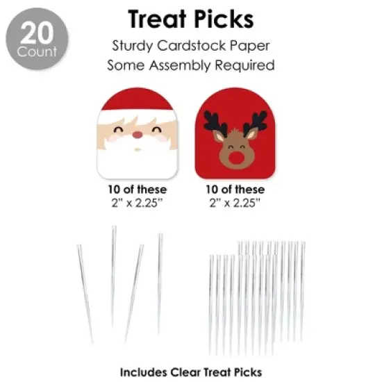 Big Dot of Happiness Jolly Santa Claus - Christmas Party Favors and Cupcake Kit - Fabulous Favor Party Pack - 100 Pieces image {5}