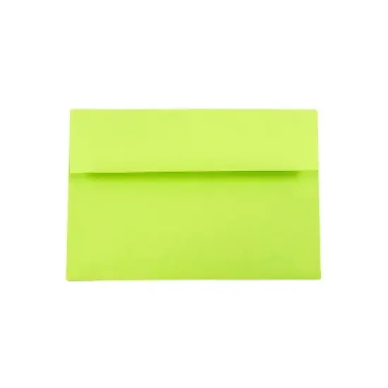 JAM Paper A8 Colored Invitation Envelopes 5.5 x 8.125 Ultra Lime Green 15955 image {2}
