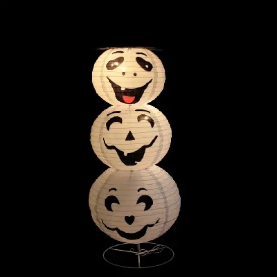 Northlight Lighted Ghost Trio Outdoor Halloween Decoration - 3.6' - Warm White Lights - White image {1}
