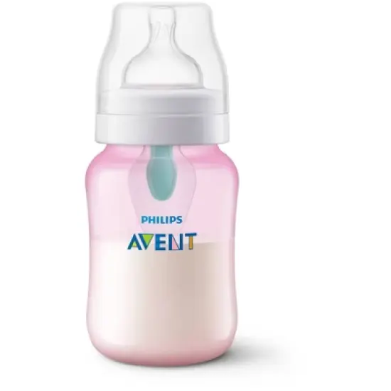 Philips Avent Anti-Colic Baby Bottle with AirFree Vent - Pink - 9oz/3pk image {13}