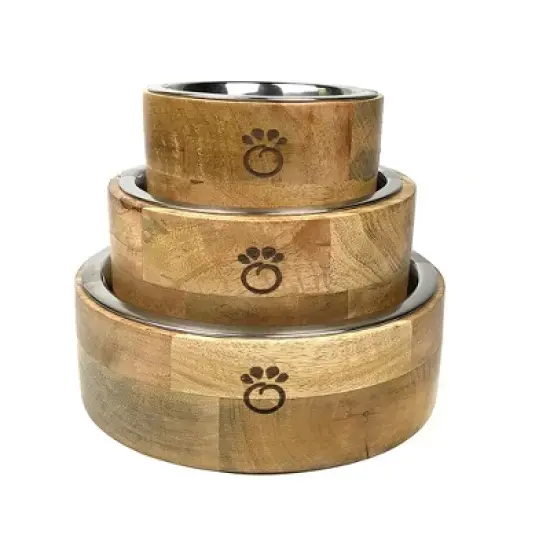 GF PET Mango Wood Dog Bowl image {1}