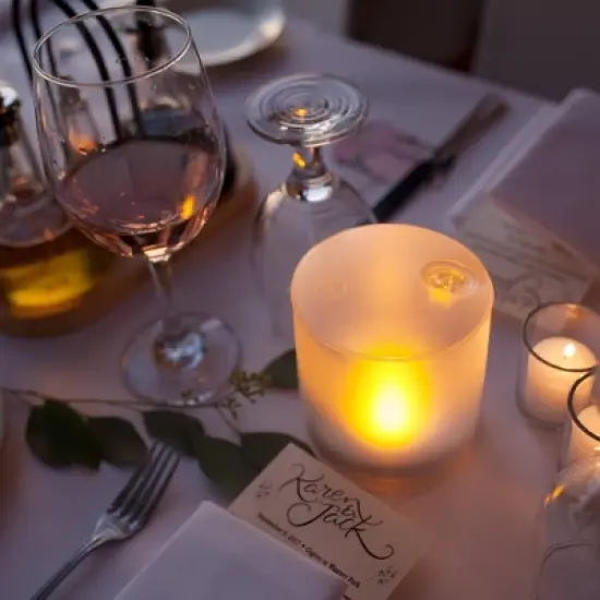 Luci Candle Lit Solar LED Outdoor Lantern Amber image {8}