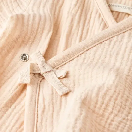 Grayson Collective Baby Girls' Gauze Kimono Top & Jogger Pants Set - Light Pink image {2}