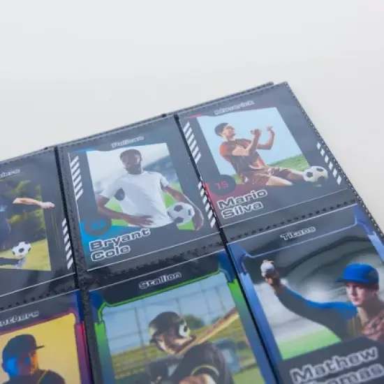 BAZIC PRODUCTS BAZIC Side Loading 9-Pockets Double Sided Sports Card Holder (100/Pack) image {6}