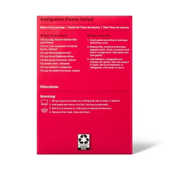 Gluten Free Red Lentil Rotini - 8oz - Good & Gather&trade; image {3}