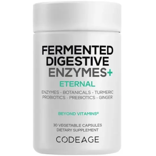 Codeage Fermented Digestive Enzymes, Probiotics, Prebiotics, Fermented Organic Botanicals - 30 ct image {11}
