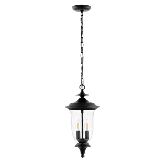 Dowell 9" Outdoor Pendant - PLT4033 - Black - Safavieh image {4}