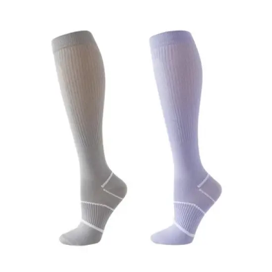 Anna-Kaci Women's Knee High Compression Socks with Arch Support and Stretch Fit for Running and Recovery 2-Pack image {10}