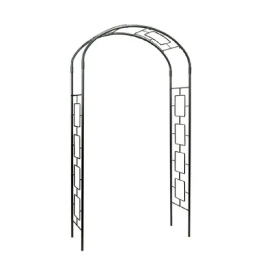 Achla Designs 100" Wrought-Iron Garden Arbor: Outdoor Archway, 8'4" Tall, Yard Entryway Decor image {6}