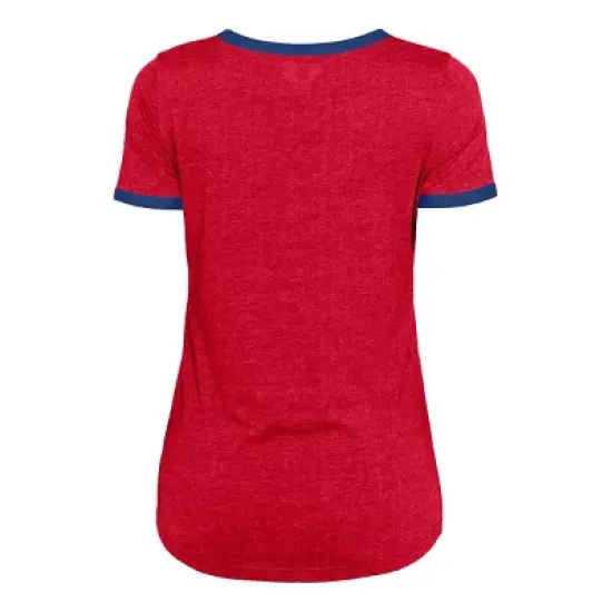 MLB Texas Rangers Women's Heather Bi-Blend Ringer T-Shirt image {1}