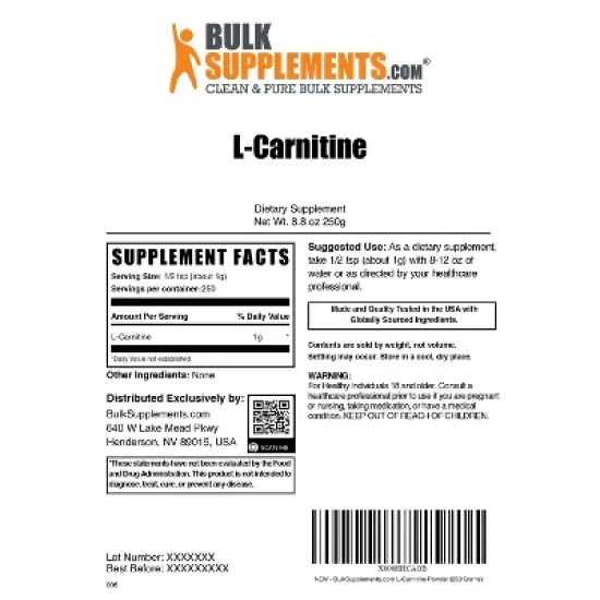 BulkSupplements L-Carnitine Powder image {5}
