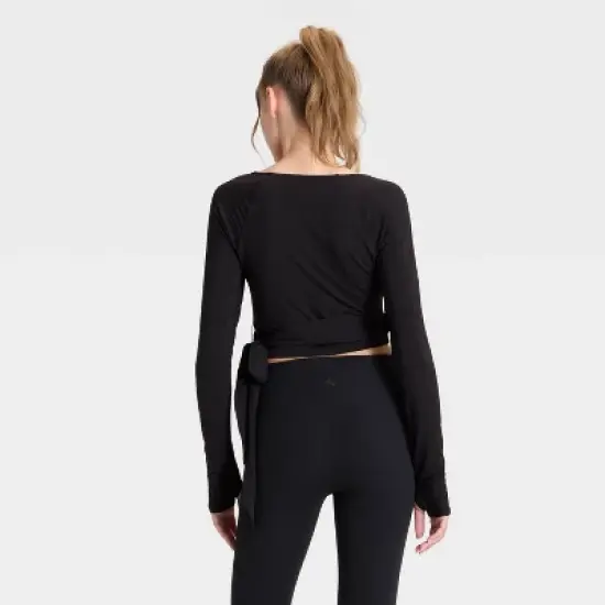 Women's Wrap Long Sleeve Top - JoyLab&trade; image {1}