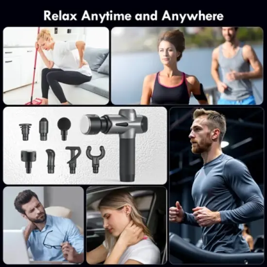 SUGIFT Massage Gun Thermacool Handheld Deep Tissue for Muscle Recovery Pain Relief with Heat and Cool Functions image {8}