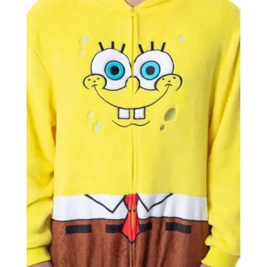 Nickelodeon Mens' SpongeBob SquarePants Costume Sleep Pajama Union Suit Yellow image {1}