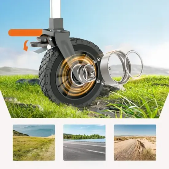 DSVIMOY Outdoor Serving Carts, Foldable Cart with All-Terrain Wheels, Collaspible Cart with Handle and Side Pockets, Blue, 20"*39 3"*34.6"* image {3}