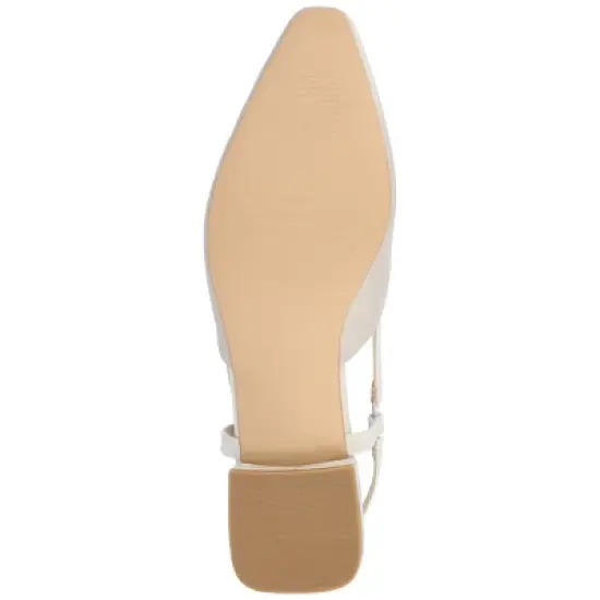 Journee Collection Womens Paislee Sling Back Block Heel Square Toe Flats image {4}