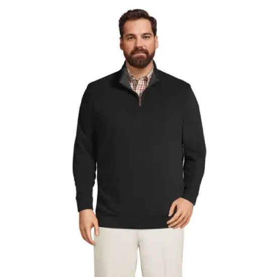 Lands' End Men's Bedford Rib Quarter Zip Sweater image {3}