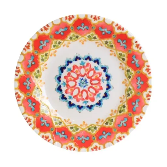 Gibson Laurie Gates California Designs Tamayo 12 Piece Melamine Dinnerware Set in Multi-Color image {5}