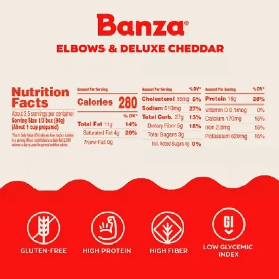Banza Gluten-Free Chickpea Mac and Deluxe Cheddar - 11oz image {4}
