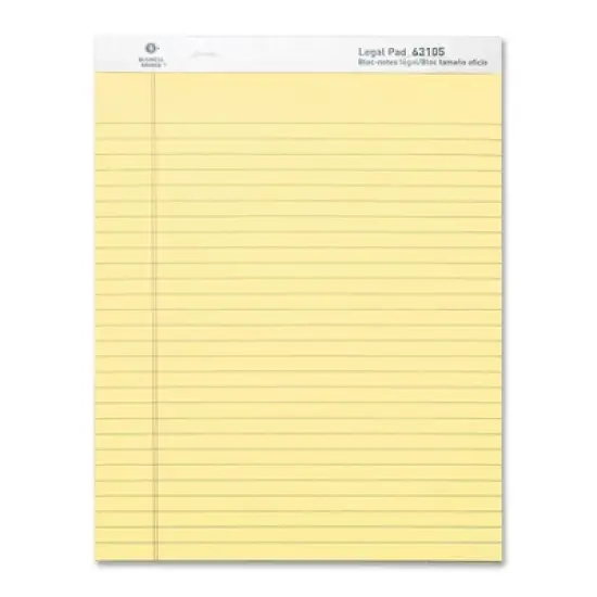 Business Source Legal Pads Legal Ruled 50 Sht 8-1/2"x11-3/4" 12Pack CA 63105 image {1}