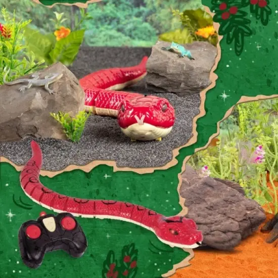 Terra by Battat &ndash; Remote Control Infrared Light-Up Snake - Rainbow Boa image {6}