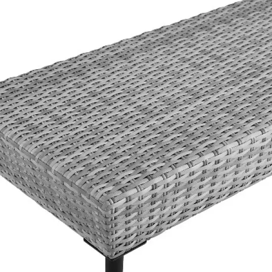 2pc Richland Outdoor Patio Loveseat and Coffee Table Set - Gray - Crosley image {7}