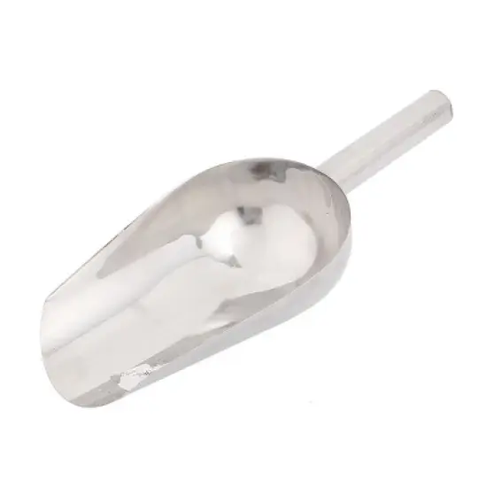 Unique Bargains Home 24.5cm Stainless Steel Flour Shovel Dry Bin Ice Cream Scoops Silver Tone 1 Pc image {3}