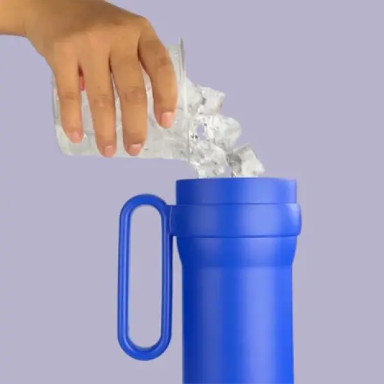 28.75oz/850ml stainless steel insulated water bottle, built-in straw double-drink coffee cup image {2}