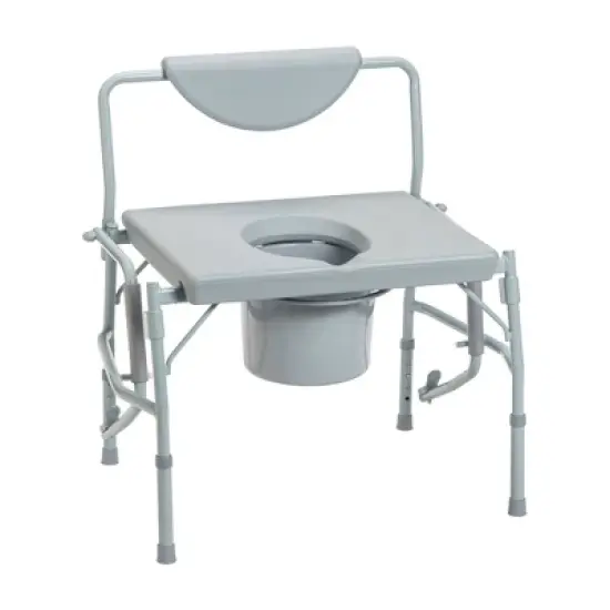 Drive Medical Bariatric Drop Arm Bedside Commode Chair image {2}