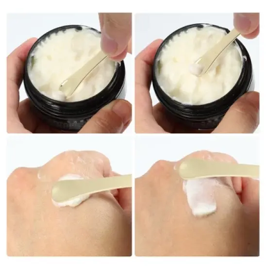 Unique Bargains Hangable Oval Shape Mini Makeup Cosmetic Spoon 2 Pcs image {4}