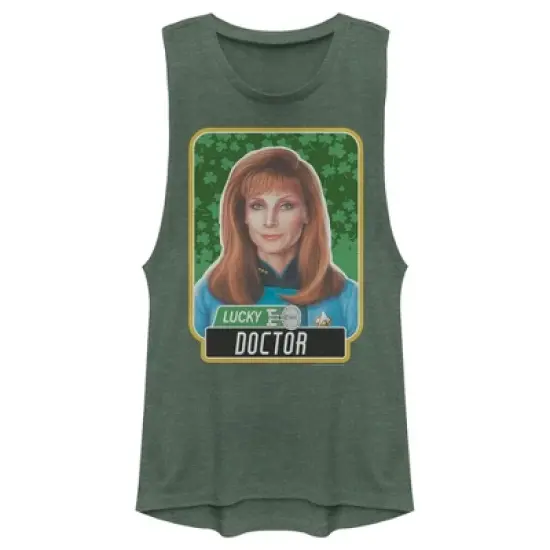 Junior's Star Trek: The Next Generation St. Patrick's Day Lucky Doctor Beverly Crusher Festival Muscle Tee image {3}