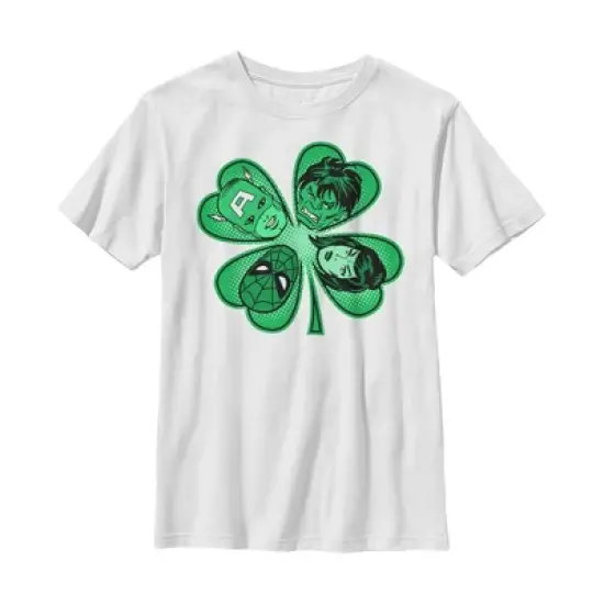 Boy's Marvel St. Patrick's Day Hero Four-Leaf Clover T-Shirt image {3}