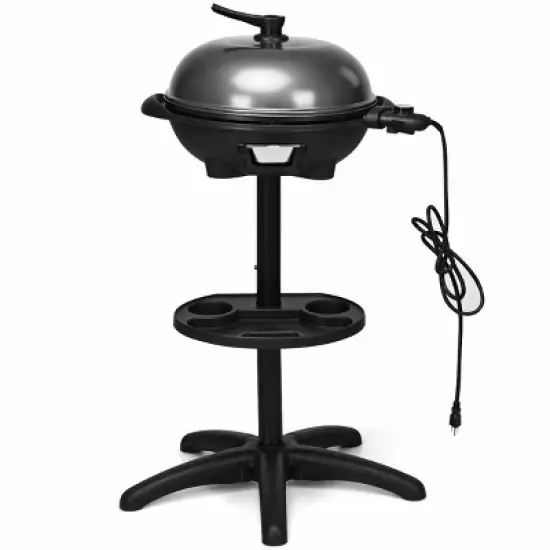 Costway Electric BBQ Grill 1350W Non-stick 4 Temperature Setting Outdoor Garden Camping image {9}