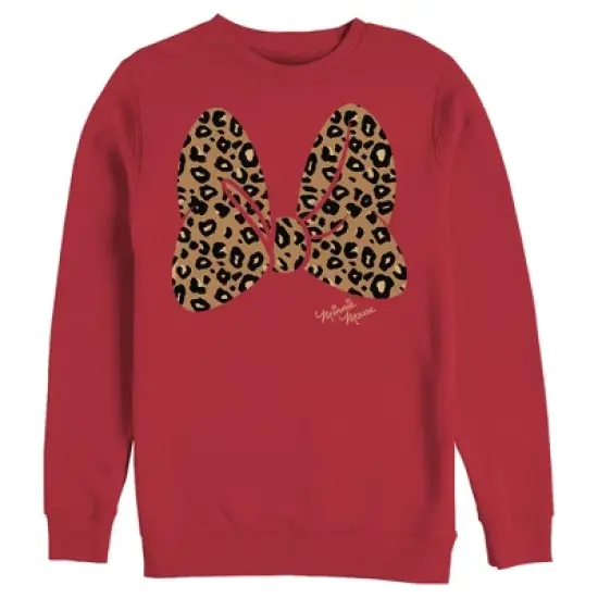 Men's Mickey & Friends Cheetah Print Minnie Mouse Bow Sweatshirt image {4}