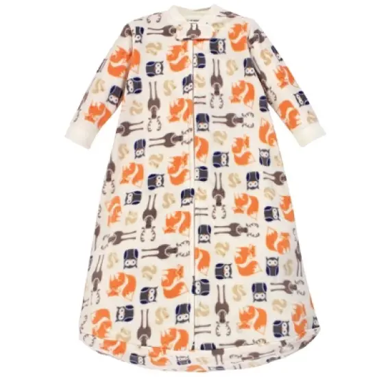 Hudson Baby Infant Boy Long-Sleeve Fleece Sleeping Bag, Forest, 0-9 Months image {1}