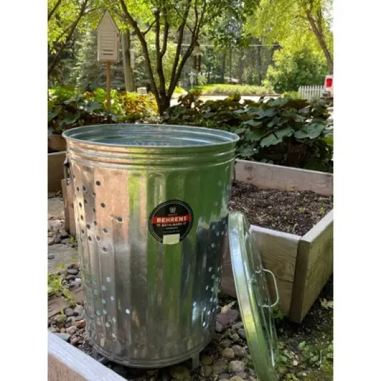 Behrens 20gal Galvanized Steel Composter Can with Lid image {3}