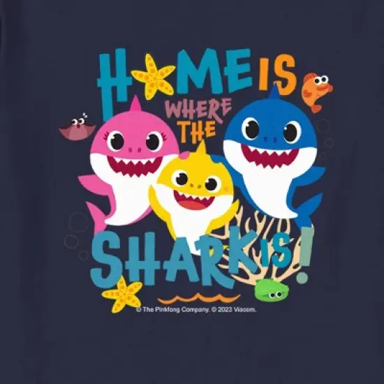 Toddler's Baby Shark Home Is Where the Shark Is T-Shirt image {1}
