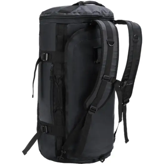 Large Duffel Backpack Sports Gym Bag with Shoe Compartment, Heavy Duty and Water Resistant, Black, 45L image {8}