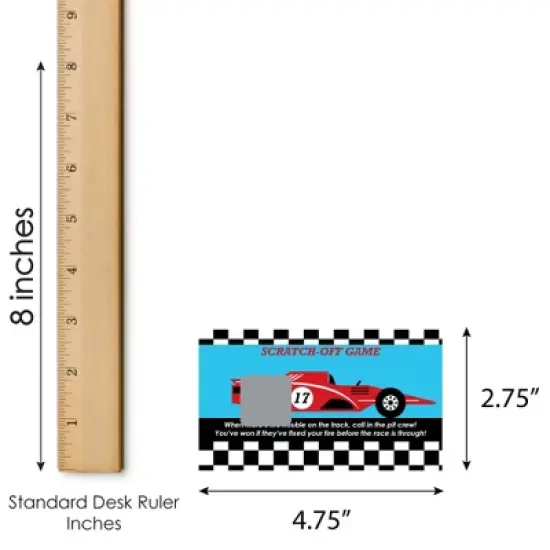 Big Dot of Happiness Let's Go Racing - Racecar - Baby Shower or Race Car Birthday Party Game Scratch Off Cards - 22 Count image {4}