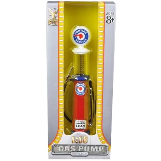 Pontiac Gasoline Vintage Gas Pump Cylinder 1/18 Diecast Replica by Road Signature image {2}