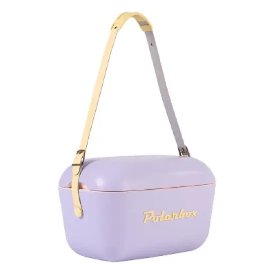 Polarbox Pop Retro 13qt Portable Cooler - Lilac/Yellow image {1}