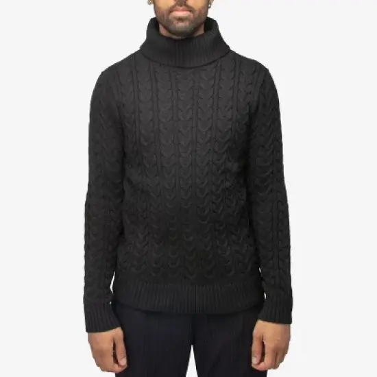 X RAY Men's Cable Knit Roll Neck Sweater(Available in Big & Tall) image {5}