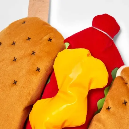 Hot Dog Full Body Halloween Dog and Cat Costume with Ketchup Toy - Boots & Barkley&trade; image {3}