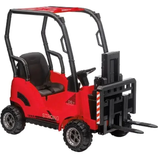 12V Kids Ride On Forklift Car with Tent, Electric Ride On Construction Car Toy for Toddles with Remote Control, 2 Speeds, Music image {7}