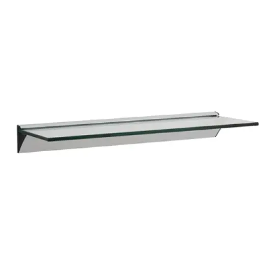 Floating Glass Shelf on Aluminum Bar Clear - Danya B.  image {5}